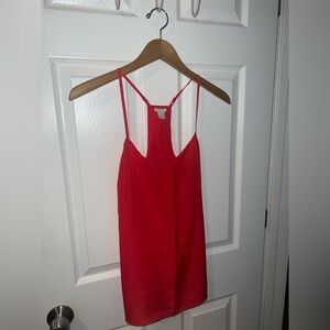 J.Crew Red Spaghetti Strap Cami Top Size 4 Lightweight